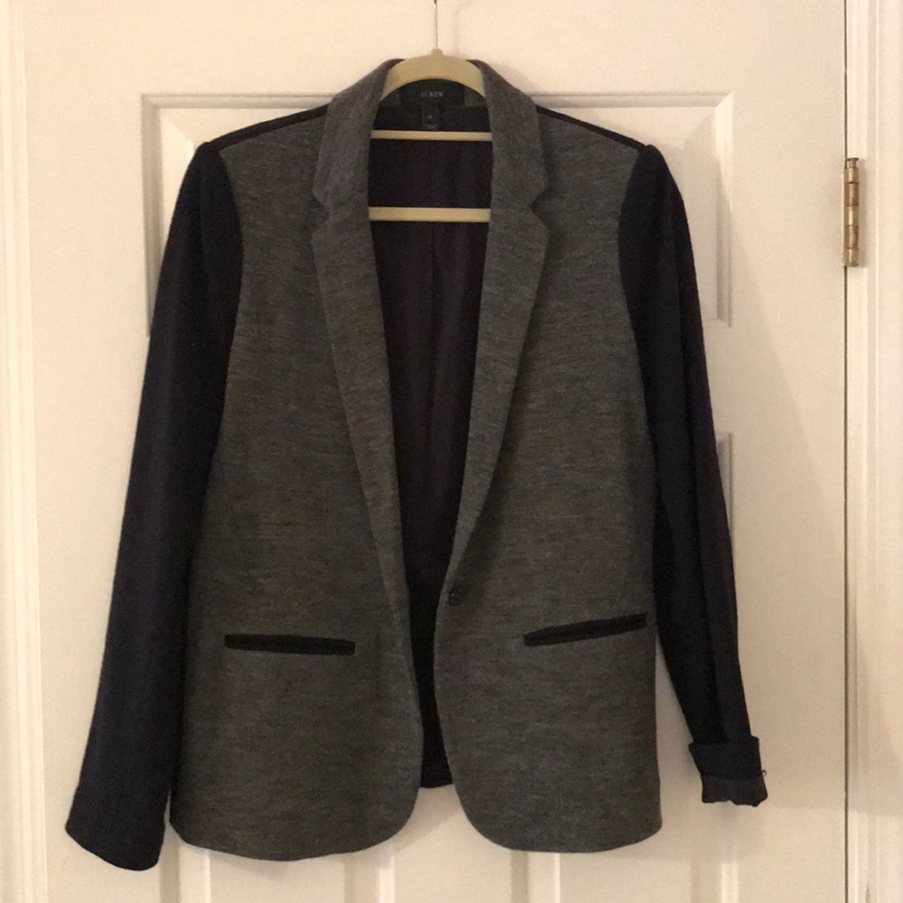 J crew cotton and wool blazer